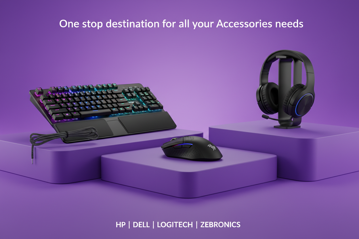 "VenusTechnology computer accessories - HP, Dell, Logitech, Zebronics keyboards, mice, headphones and peripherals"