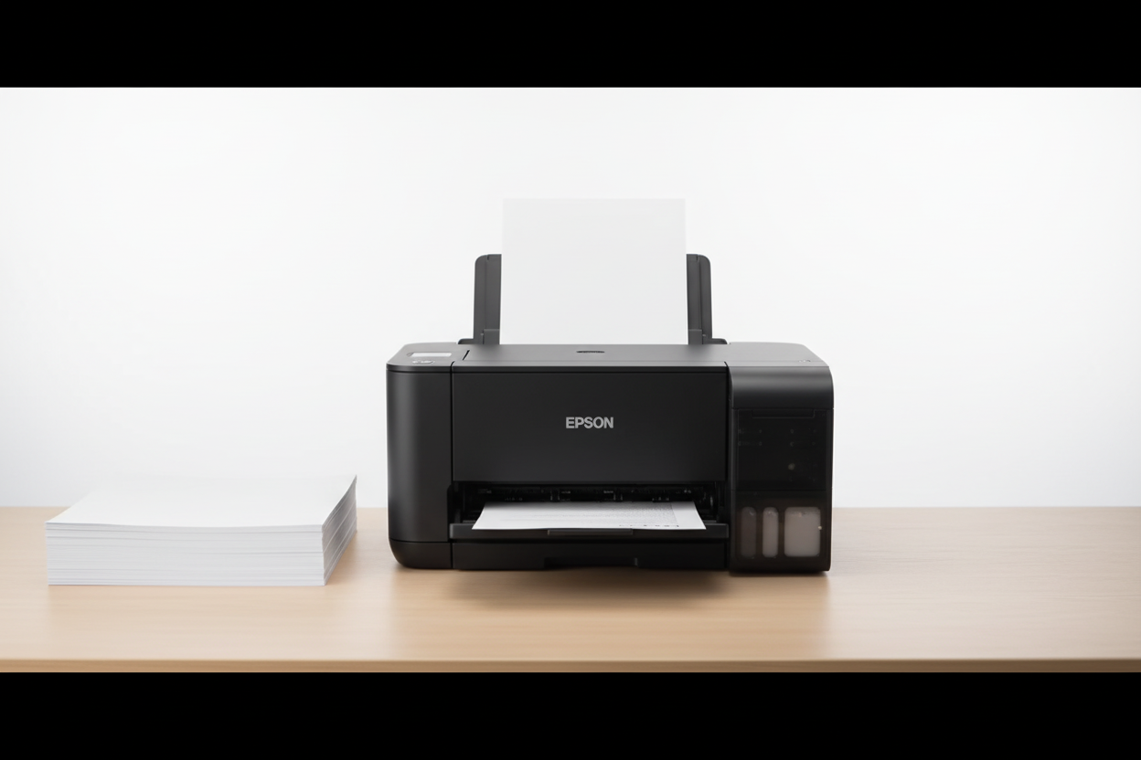 EPSON EcoTank printer in studio setting
